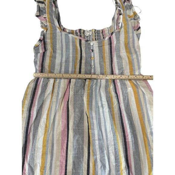 Striped Ruffle Sleeve Mini Dress By Blu Pepper Size L - Picture 7 of 8